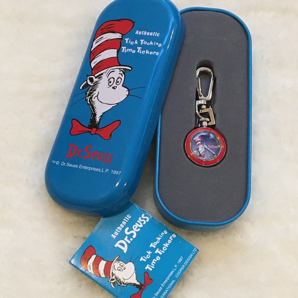Vintage 1997 Dr. Seuss Authentic Tick Tocking Time Tickers